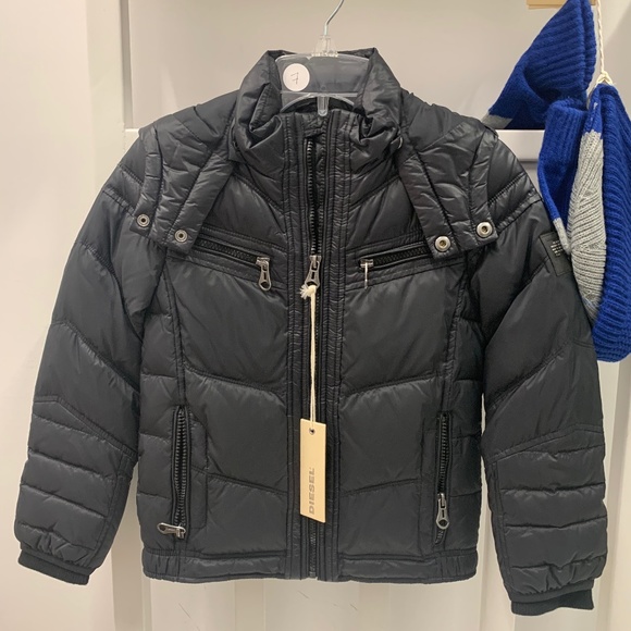 Diesel down filled boys puffer jacket black - Picture 1 of 6